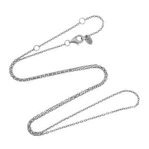 Estate Sterling Silver 925 1.2mm Cable Link Chain Necklace 16"-17"-18"